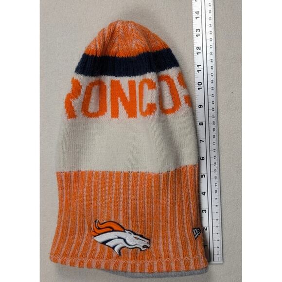 Denver Broncos Hat Youth Cap Beanie Orange Blue Knit Football Team NFL Logo - Picture 3 of 5